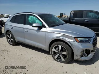 2023 Audi Q5 S line Premium Plus with VIN WA1EAAFY6P2097705, listed as a Copart auction lot 52345055 with 22,894 mi miles and Salvage title. Bid and sale history available at DreamBid. Image 4.