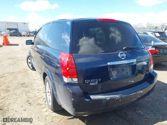 2008 Nissan Quest SE with VIN 5N1BV28U28N101824, listed as a IAAI auction lot 41855088 with 123,028 mi miles. Bid and sale history available at carsss.com. Image 3.