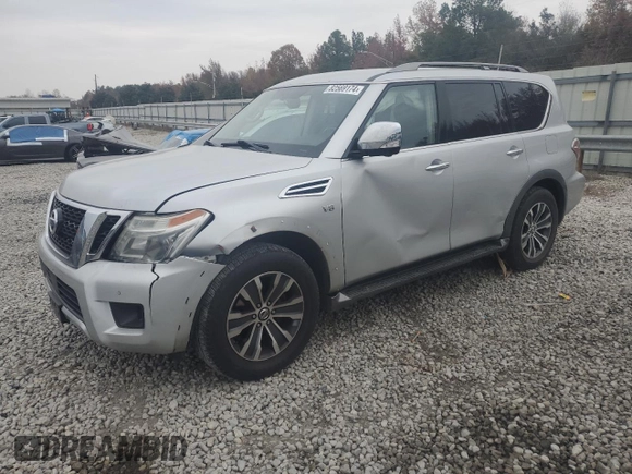 2018 Nissan Armada SL with VIN JN8AY2NC5J9550033, listed as a Copart auction lot 82569174 with 187,516 mi miles and Salvage Title. Bid and sale history available at carsss.com. Image 1.