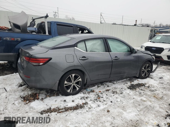 2021 Nissan Sentra SV with VIN 3N1AB8CV1MY220475, listed as a Copart auction lot 43000895 with 46,058 mi miles and Salvage Title. Bid and sale history available at DreamBid. Image 3.