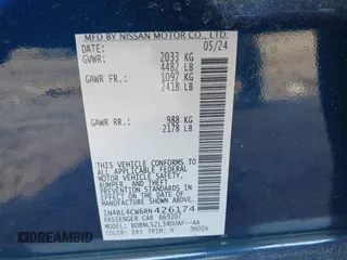 2024 Nissan Altima 2.5 SR with VIN 1N4BL4CW6RN426174, listed as a IAAI auction lot 41772294 with 4,369 mi miles. Bid and sale history available at carsss.com. Image 9.