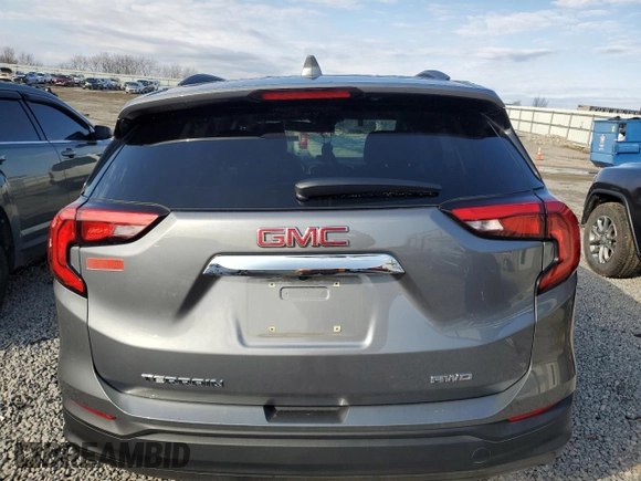 2020 GMC Terrain SLE with VIN 3GKALTEV3LL129153, listed as a Copart auction lot 44145915 with 51,472 mi miles and Salvage Title. Bid and sale history available at DreamBid. Image 6.