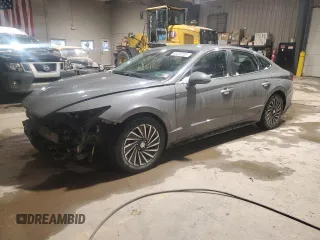 2021 Hyundai Sonata Hybrid SEL with VIN KMHL34JJ2MA034164, listed as a Copart auction lot 89325385 with 27,389 mi miles and Salvage Title. Bid and sale history available at carsss.com. Image 1.
