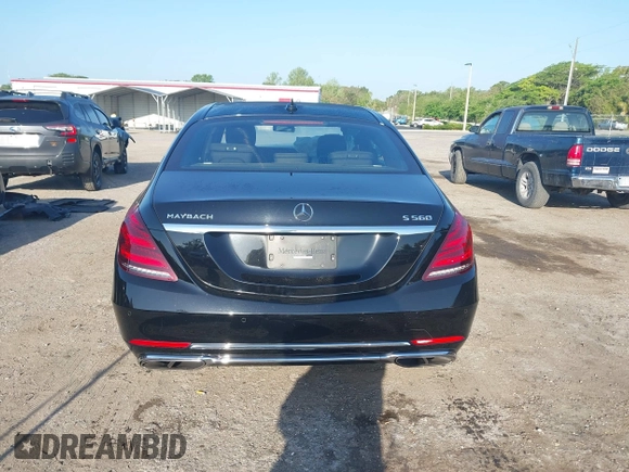 2018 Mercedes-Benz S 560 Maybach with VIN WDDUX8GB8JA350500, listed as a IAAI auction lot 41935111 with 92,181 mi miles and . Bid and sale history available at DreamBid. Image 16.