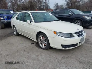 2008 Saab 9-5 with VIN YS3ED59G583514694, listed as a IAAI auction lot 41463705 with 122,409 mi miles. Bid and sale history available at carsss.com. Image 1.