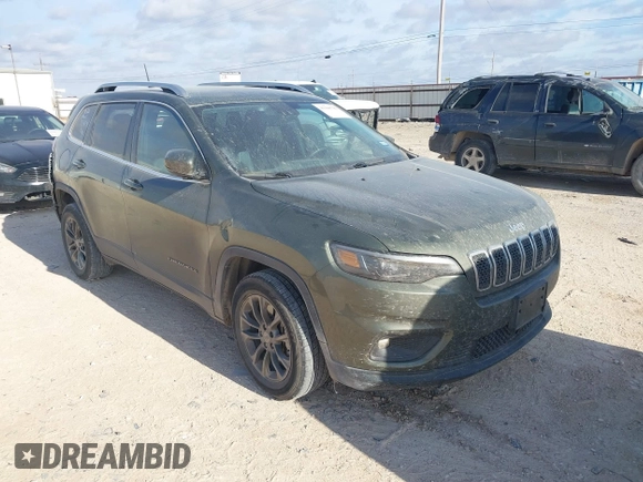 2021 Jeep Cherokee Latitude Lux with VIN 1C4PJLMX1MD221030, listed as a IAAI auction lot 41160799 with 121,011 mi miles. Bid and sale history available at carsss.com. Image 1.