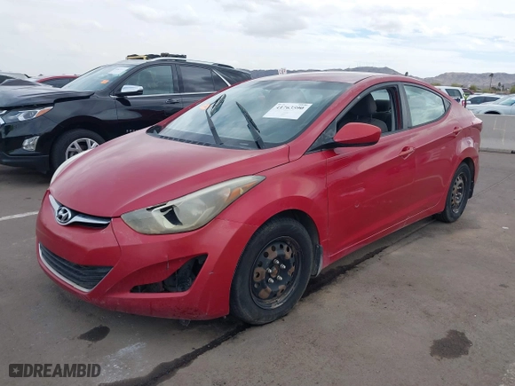 2016 Hyundai Elantra SE with VIN KMHDH4AE1GU523473, listed as a IAAI auction lot 41763590 with 195,597 mi miles. Bid and sale history available at carsss.com. Image 17.