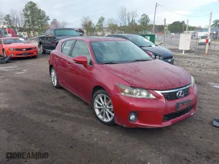 2012 Lexus CT 200h with VIN JTHKD5BH4C2072307, listed as a IAAI auction lot 41883369 with 230,371 mi miles. Bid and sale history available at carsss.com. Image 1.