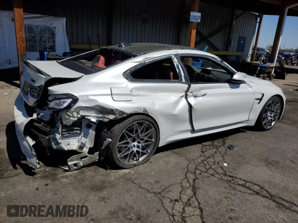 2020 BMW M4 z VIN WBS4Y9C0XLAH83140, wystawiony jako Copart lot #52553425 z przebiegiem 50 646 mil mil oraz Szkoda całkowita • Salvage title. Historia ofert i sprzedaży dostępna na DreamBid. Obrazek 3.