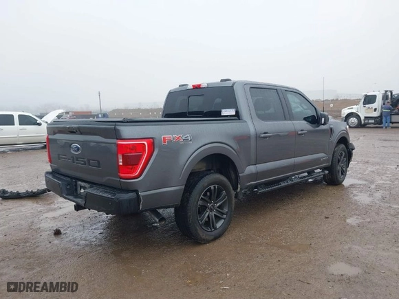 2021 Ford F-150 XL with VIN 1FTFW1ED1MFC45841, listed as a IAAI auction lot 41458297 with 92,402 mi miles. Bid and sale history available at carsss.com. Image 4.