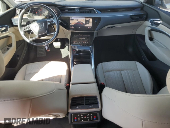 2021 Audi e-tron Premium Plus with VIN WA1LAAGE6MB001790, listed as a Copart auction lot 80484104 with 38,455 mi miles and Salvage title. Bid and sale history available at DreamBid. Image 8.