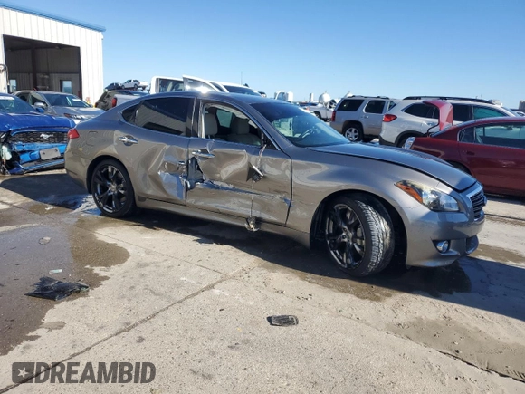 2011 Infiniti M37 with VIN JN1BY1AP2BM326416, listed as a Copart auction lot 81486964 with 168,804 mi miles and Salvage Title. Bid and sale history available at carsss.com. Image 4.