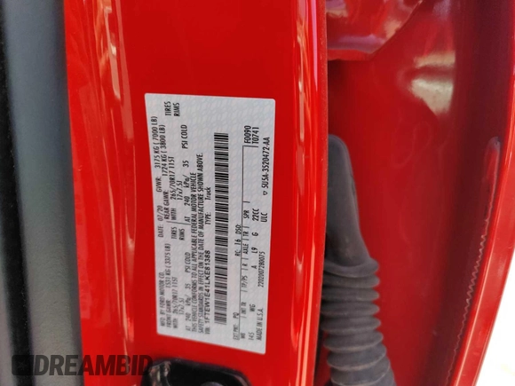 2020 Ford F-150 XL with VIN 1FTEW1E41LKE81388, listed as a IAAI auction lot 42715664 with 113,099 mi miles and . Bid and sale history available at DreamBid. Image 15.