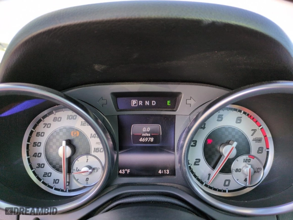 2014 Mercedes-Benz SLK-Class SLK 250 with VIN WDDPK4HA2EF080442, listed as a Copart auction lot 45159975 with 46,978 mi miles and Salvage Title. Bid and sale history available at carsss.com. Image 9.