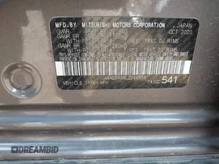 2020 Mitsubishi Outlander SE z VIN JA4AD3A34LZ046556, wystawiony jako IAAI lot #41429554 z przebiegiem 93 240 mil mil oraz . Historia ofert i sprzedaży dostępna na DreamBid. Obrazek 9.