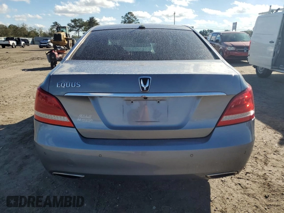 2015 Hyundai Equus Ultimate with VIN KMHGH4JH4FU094223, listed as a Copart auction lot 80720744 with 57,957 mi miles and Salvage title. Bid and sale history available at DreamBid. Image 6.