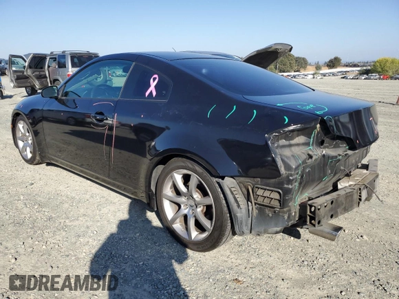 2005 Infiniti G35 Coupe with VIN JNKCV54E55M422507, listed as a Copart auction lot 80086464 with 164,001 mi miles and Salvage Title. Bid and sale history available at carsss.com. Image 2.