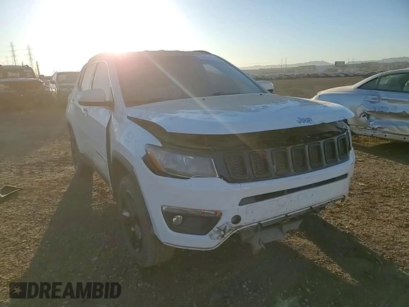 2017 Jeep Compass Latitude with VIN 3C4NJDBB4HT674613, listed as a Copart auction lot 46247355 with 124,299 mi miles and Salvage Title. Bid and sale history available at carsss.com. Image 12.