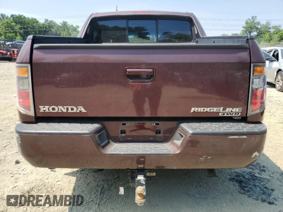 2008 Honda Ridgeline RTL with VIN 2HJYK16548H529430, listed as a Copart auction lot 58760664 with 170,682 mi miles and Salvage Title. Bid and sale history available at carsss.com. Image 6.
