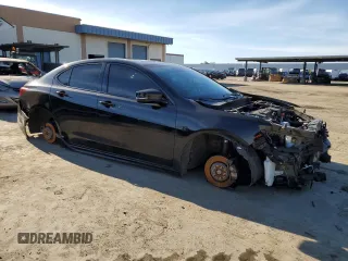 2019 Acura TLX w/A-Spec Pkg with VIN 19UUB1F65KA003343, listed as a Copart auction lot 87400384 with 0 mi miles and Salvage Title. Bid and sale history available at carsss.com. Image 4.