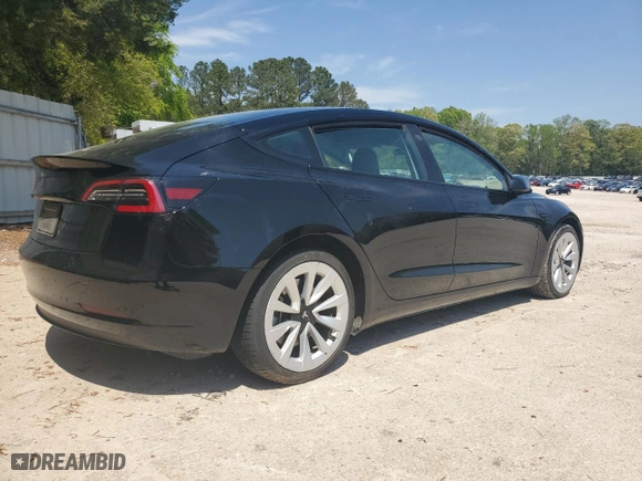 2023 Tesla Model 3 with VIN 5YJ3E1EA2PF438438, listed as a Copart auction lot 52901375 with 63,181 mi miles and Salvage Title. Bid and sale history available at carsss.com. Image 3.