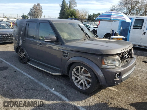 2016 Land Rover LR4 HSE with VIN SALAG2V63GA824189, listed as a Copart auction lot 43758795 with Not provided miles and Salvage title. Bid and sale history available at DreamBid. Image 4.