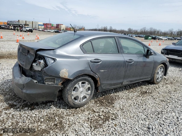 2012 Honda Civic Hybrid with VIN JHMFB4F2XCS009137, listed as a Copart auction lot 50694405 with 142,807 mi miles and Salvage Title. Bid and sale history available at carsss.com. Image 3.