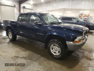 2002 Dodge Dakota SLT with VIN 1B7HG48N12S653207, listed as a Copart auction lot 86149264 with 215,021 mi miles and Salvage Title. Bid and sale history available at carsss.com. Image 4.