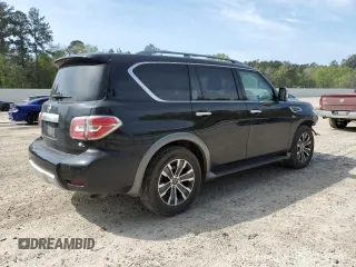 2018 Nissan Armada SV with VIN JN8AY2ND7J9059858, listed as a Copart auction lot 50140715 with 107,126 mi miles and Salvage Title. Bid and sale history available at carsss.com. Image 3.