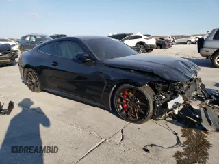 2021 BMW M4 Competition with VIN WBS33AZ09MCG55478, listed as a Copart auction lot 73495724 with 0 mi miles and Salvage Title. Bid and sale history available at carsss.com. Image 4.