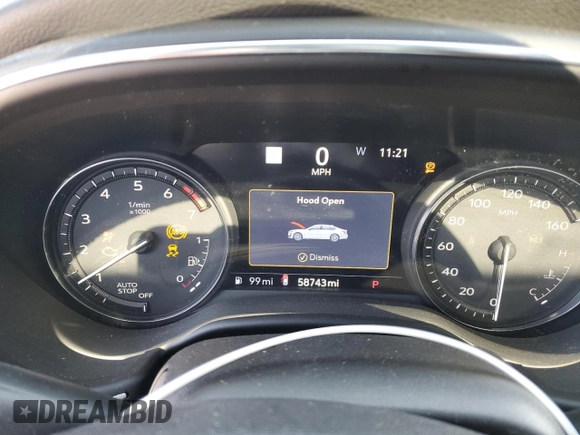 2020 Cadillac CT5 V-Series with VIN 1G6DV5RW8L0150419, listed as a Copart auction lot 87421384 with 58,743 mi miles and Salvage Title. Bid and sale history available at carsss.com. Image 9.