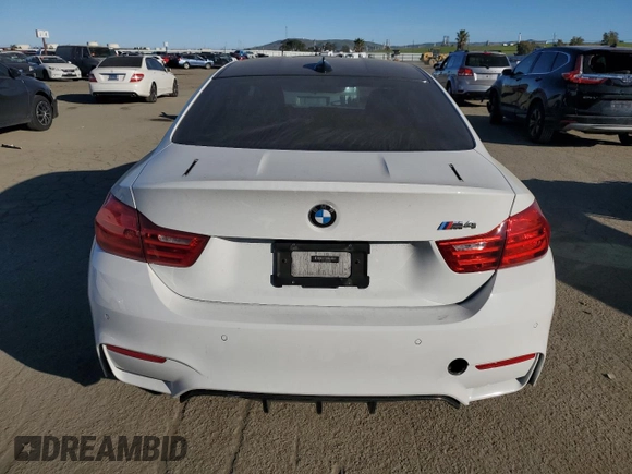 2015 BMW M4 with VIN WBS3R9C59FK334290, listed as a Copart auction lot 87755955 with 59,403 mi miles and Salvage Title. Bid and sale history available at carsss.com. Image 6.