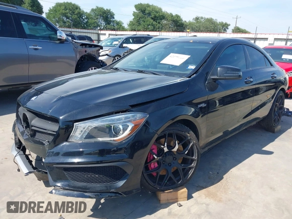 2015 Mercedes-Benz CLA 45 AMG with VIN WDDSJ5CB6FN179985, listed as a IAAI auction lot 42228608 with 87,917 mi miles and . Bid and sale history available at DreamBid. Image 2.
