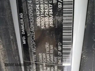 2017 Mercedes-Benz Metris Cargo Cargo with VIN WD3PG2EA0H3209024, listed as a Copart auction lot 88327355 with Not Provided miles and Salvage Title. Bid and sale history available at DreamBid. Image 13.