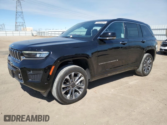 2023 Jeep Grand Cherokee Overland z VIN 1C4RJHDG4PC516719, wystawiony jako Copart lot #73334034 z przebiegiem 6 306 mil mil oraz Szkoda całkowita • Salvage title. Historia ofert i sprzedaży dostępna na DreamBid. Obrazek 1.