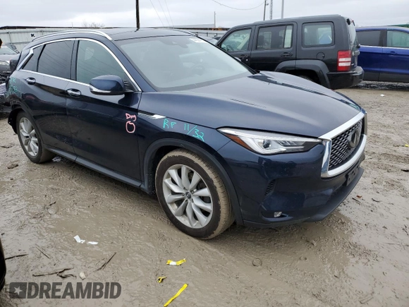 2019 Infiniti QX50 LUXE with VIN 3PCAJ5M30KF116984, listed as a Copart auction lot 44524413 with 52,745 mi miles. Bid and sale history available at carsss.com. Image 4.