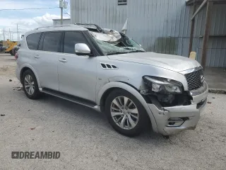 2017 Infiniti QX80 with VIN JN8AZ2NF7H9640379, listed as a Copart auction lot 76478454 with 121,582 mi miles and Non Repairable. Bid and sale history available at carsss.com. Image 4.