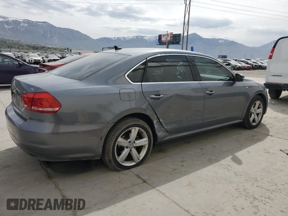 2014 Volkswagen Passat Wolfsburg Edition with VIN 1VWAS7A34EC040357, listed as a Copart auction lot 53364095 with 122,991 mi miles and Salvage title. Bid and sale history available at DreamBid. Image 3.