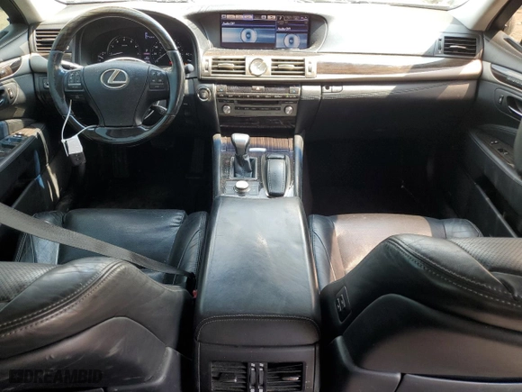 2014 Lexus LS 460 with VIN JTHCL5EF4E5021697, listed as a Copart auction lot 67677044 with 126,456 mi miles and Salvage Title. Bid and sale history available at carsss.com. Image 8.