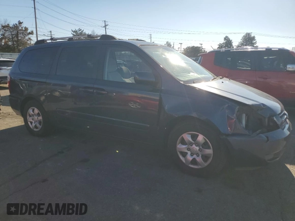 2007 Kia Sedona EX with VIN KNDMB233476174299, listed as a Copart auction lot 83980974 with 204,515 mi miles and Salvage Title. Bid and sale history available at DreamBid. Image 4.