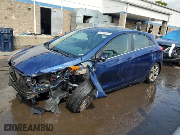 2013 Hyundai Elantra GT with VIN KMHD35LEXDU016908, listed as a Copart auction lot 62122514 with 115,407 mi miles and Salvage Title. Bid and sale history available at carsss.com. Image 1.