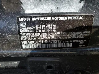 2017 BMW 3 Series 330i xDrive with VIN WBA8K3C51HK679313, listed as a Copart auction lot 50320154 with Not Provided miles and Non Repairable. Bid and sale history available at carsss.com. Image 14.