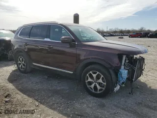 2021 Kia Telluride EX with VIN 5XYP34HC9MG120374, listed as a Copart auction lot 45282075 with 56,760 mi miles and Salvage Title. Bid and sale history available at carsss.com. Image 4.