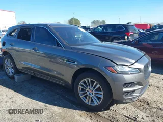 2018 Jaguar F-Pace 25t Prestige with VIN SADCK2FXXJA326749, listed as a IAAI auction lot 41292506 with 34,643 mi miles and . Bid and sale history available at DreamBid. Image 1.