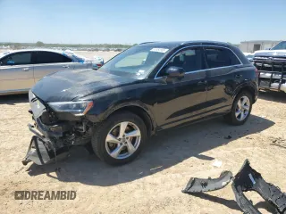 2020 Audi Q3 Premium with VIN WA1AECF36L1026300, listed as a Copart auction lot 52454165 with 76,476 mi miles and Salvage title. Bid and sale history available at DreamBid. Image 1.