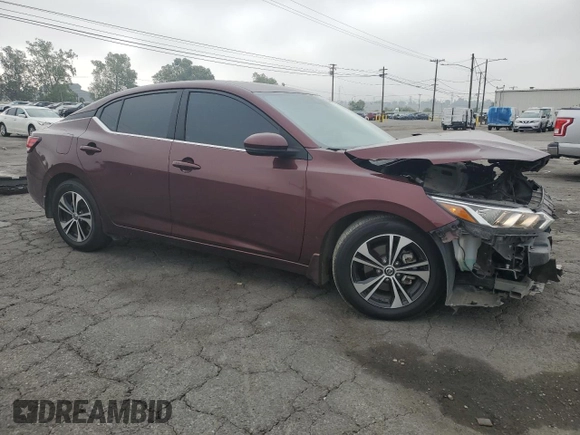 2020 Nissan Sentra SV with VIN 3N1AB8CVXLY243669, listed as a Copart auction lot 53993885 with 76,084 mi miles and Salvage Title. Bid and sale history available at DreamBid. Image 4.