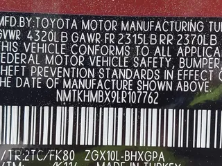 2020 Toyota C-HR LE z VIN NMTKHMBX9LR107762, wystawiony jako IAAI lot #42158899 z przebiegiem 90 313 mil mil oraz . Historia ofert i sprzedaży dostępna na DreamBid. Obrazek 9.