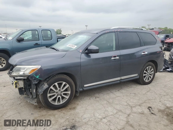 2014 Nissan Pathfinder Platinum with VIN 5N1AR2MN1EC682836, listed as a Copart auction lot 58405845 with 129,559 mi miles and Salvage title. Bid and sale history available at DreamBid. Image 1.