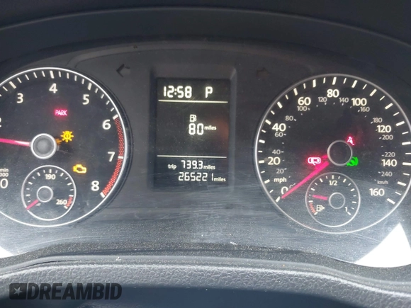 2013 Volkswagen Passat Wolfsburg Edition with VIN 1VWAP7A38DC136413, listed as a IAAI auction lot 42022470 with 265,221 mi miles. Bid and sale history available at carsss.com. Image 7.