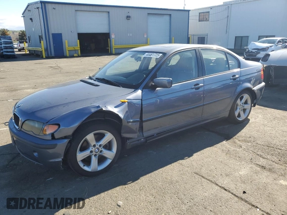 2005 BMW 3 Series 325i with VIN WBAET37435NH06848, listed as a Copart auction lot 44461725 with 91,042 mi miles and Salvage Title. Bid and sale history available at carsss.com. Image 1.